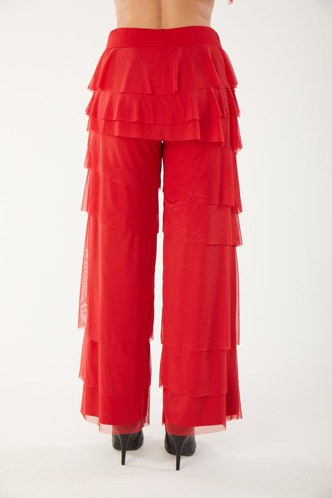 Lipstick Mesh Brulee Pant