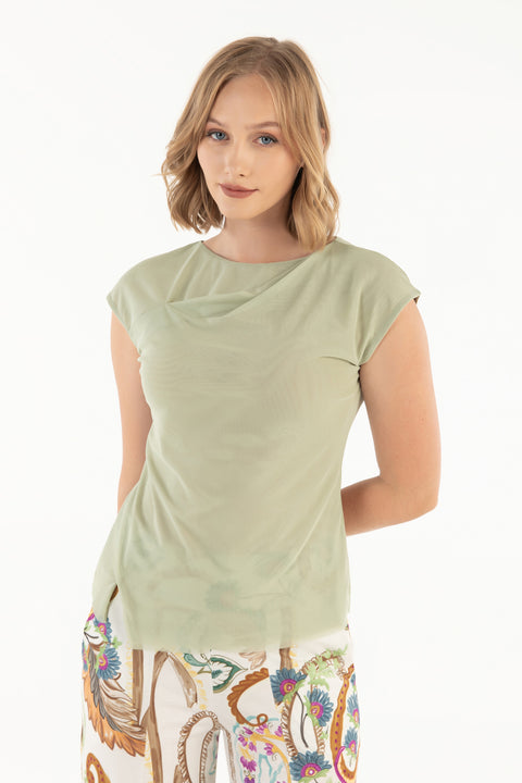 Seafoam Mesh Olivia Top