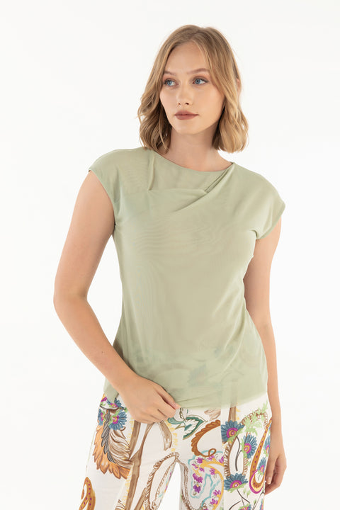 Seafoam Mesh Olivia Top