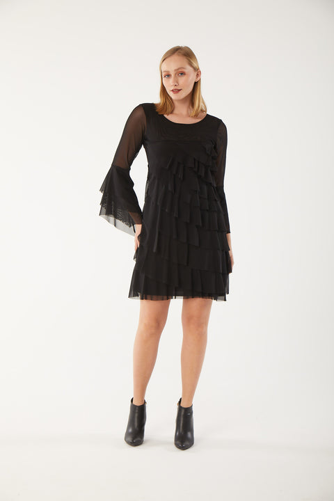 Black Mesh Merengue Dress