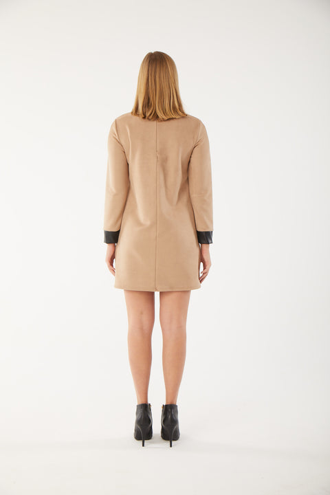 Latte Suede Renee Dress