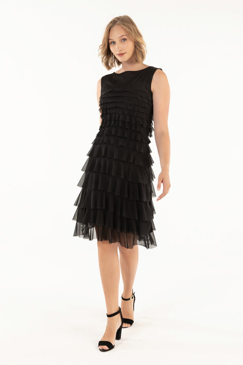 Black Mesh Gemma Dress