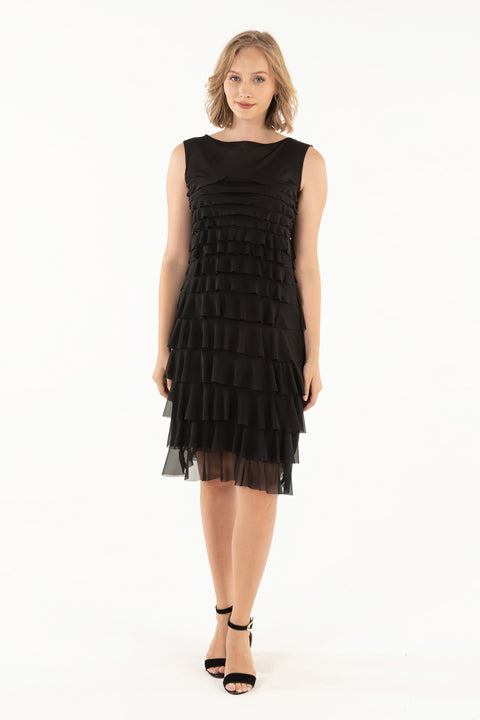 Black Mesh Gemma Dress