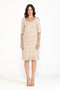 Champagne Elbow Sleeve Cha Cha Dress